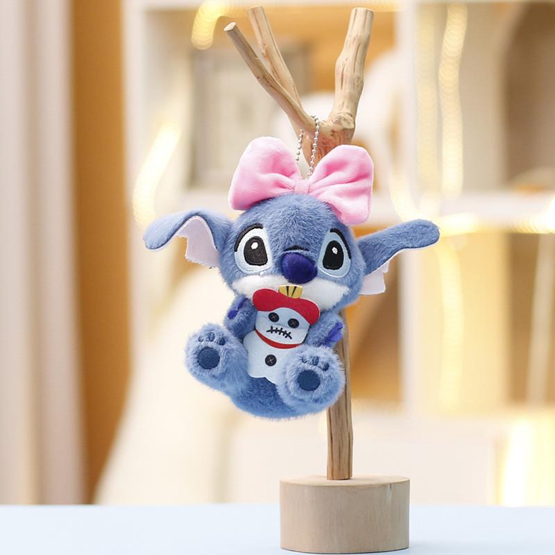 Disney Stitch Plush Keychain With Soft Short Plush For Bag Decoration And Gift DarkBlueStitch