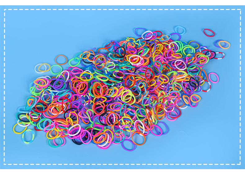 Elastici Arcobaleno in Gomma TPR ad Alta Elasticità da 1,5 cm per Braccialetti Intrecciati Fai da Te per Bambini - Confezione da 500g