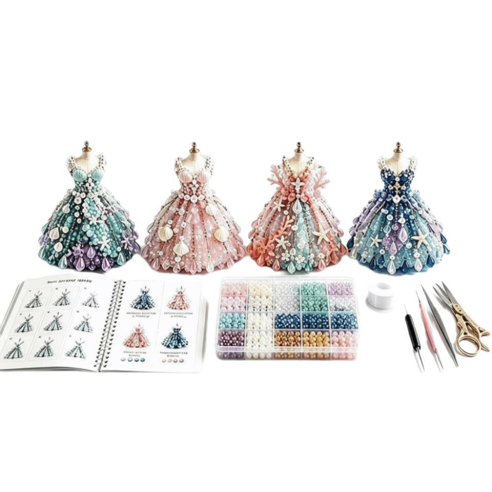Kit per tessitura con perline Piccole Perline Kit per Arte con Perline Design Carino Kit Vestito con Perline 3D Decorazione per la Casa
