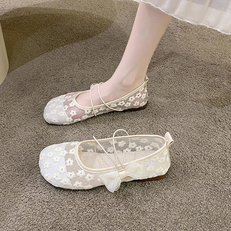 Mary Jane Sandals Women's 2025 Summer New with Skirt Thin Xiaoxiangfeng Fisherman Shoes Lace Old Beijing Cloth Shoes