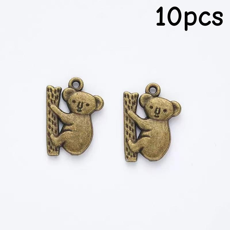 

10 Kangaroo Bear Pendants, used for handmade jewelry making necklaces, earrings, wallets, zipper heads decoration, 20X14Mm 10pcs бронзовий