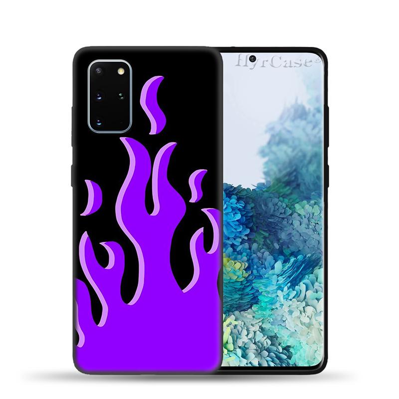 Fire Artistic Flame Silicone Case For Samsung S22 S21 Ultra S20 Fe Plus A53 A73 A52 A72 A51 A71 A22 A12 A32 A50 A33 A13 Cover