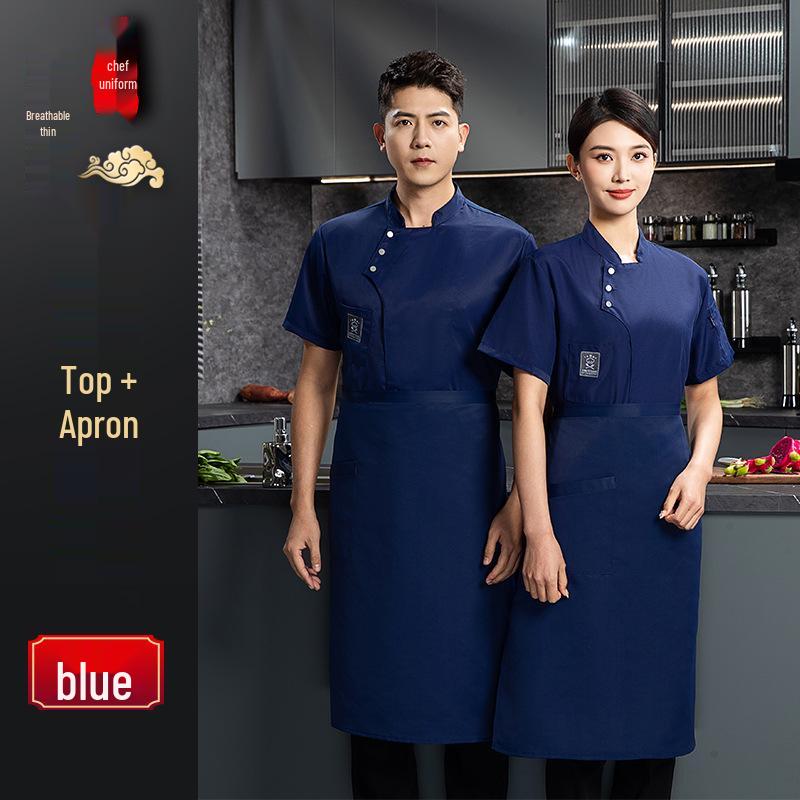 Lightweight Summer Chef Uniform with Three Buttons