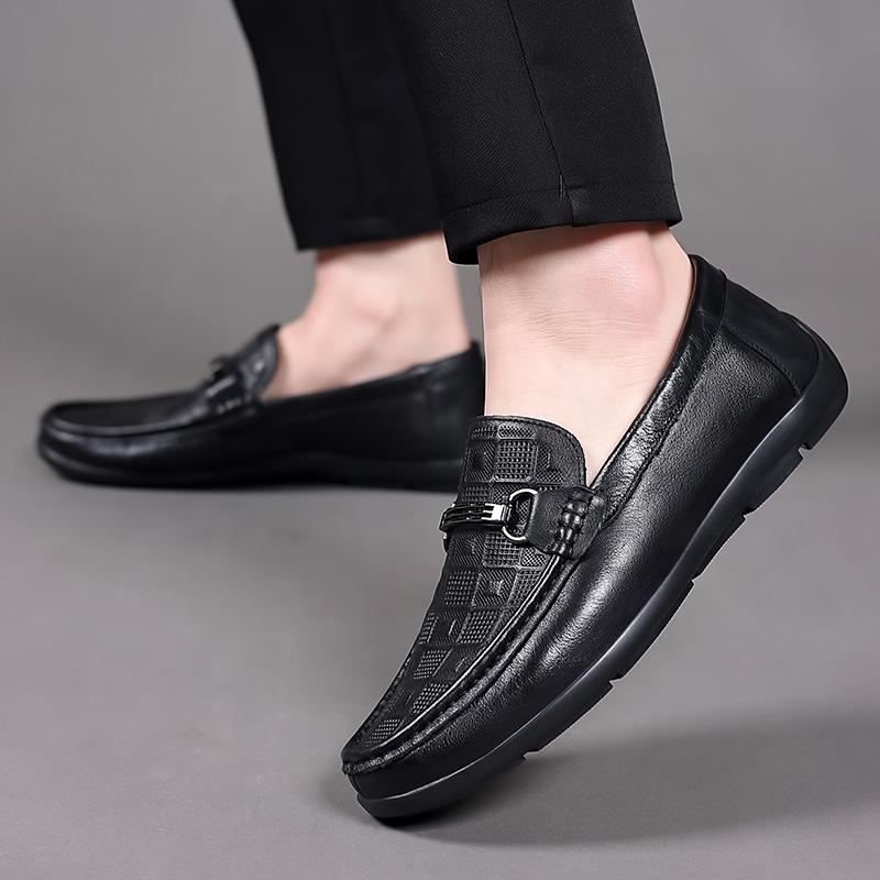 [69 yuan 1 piece] Leather shoes/Doudou shoes/board shoes The first layer of cowhide men's shoes Men's leather is breathable and comfortable
