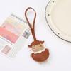 Mini Goat PU Leather Keychain Fashion Sheep Pattern Car Key Ring Soft Bag Charm for Women Purse Decor Gift