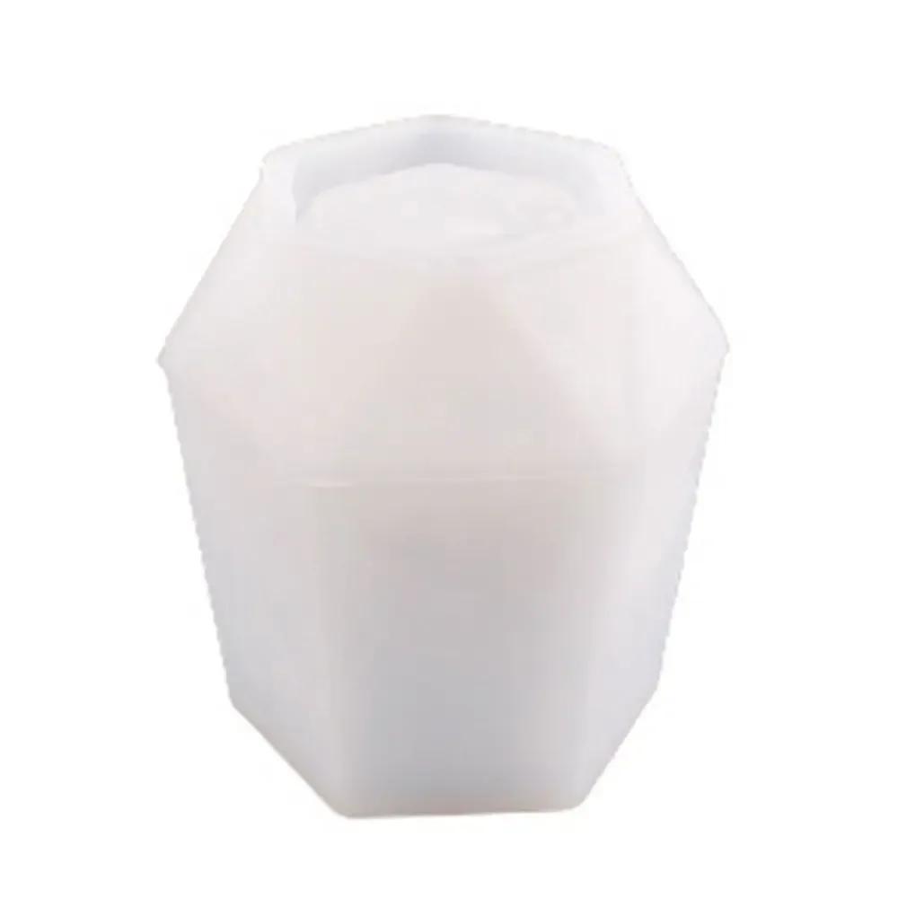 Mini Silicone Plant Pot Molds Form Arts Craft Polygonal Casting Moulds DIY Succulent Flowerpot Candle Holder Concrete Clay Mold