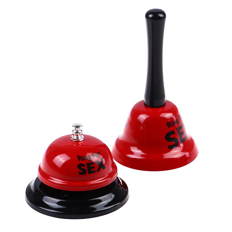 Red Metal Bell with Ring In Hand Manual Rattle Sex for Ring Party Decoration