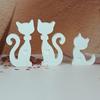 Cats Family Figurine Silicone Molds for Epoxy Resin Making Candle Soap Home Decoration Chocolate Molds Fondant Molds