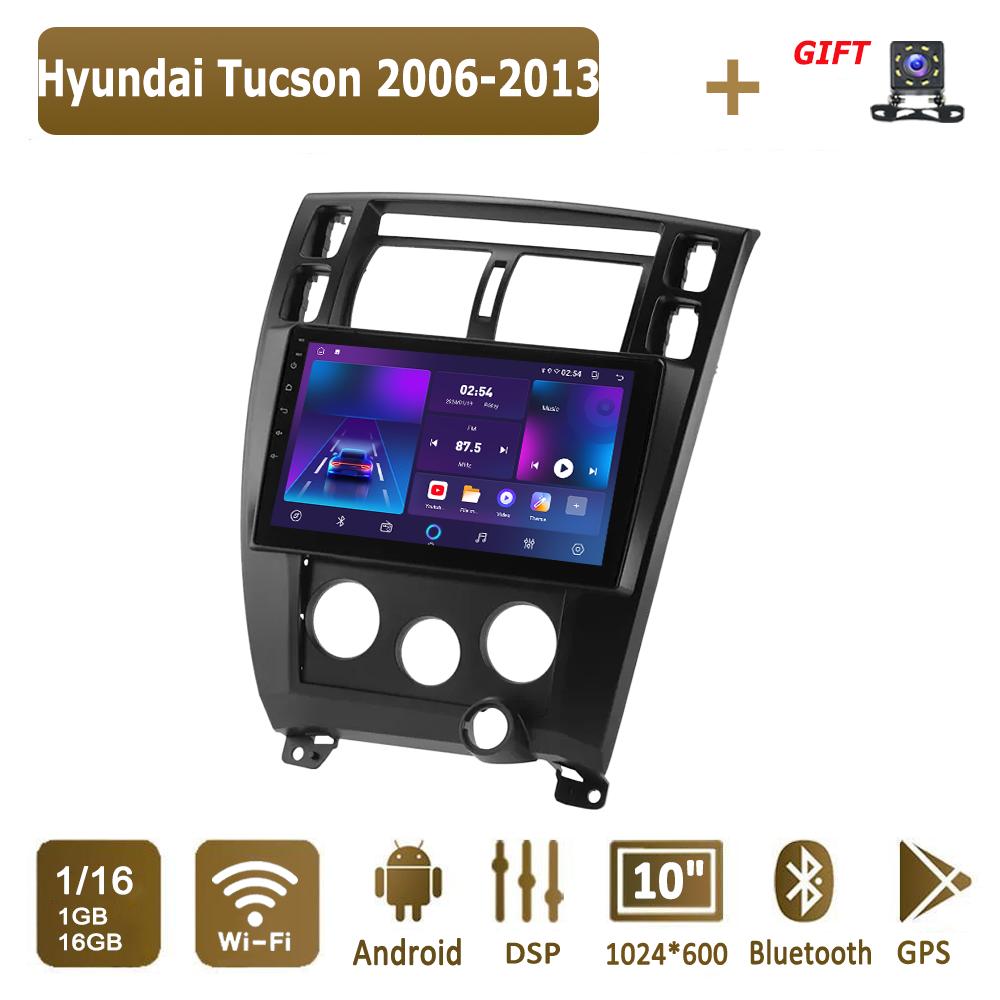 

Android Car Radio для Hyundai Tucson 2006-2013 Мультимедийный проигрыватель Головное устройство Стерео GPS Навигация BT WIFI 1+16 ГБ 1+16GB чёрный
