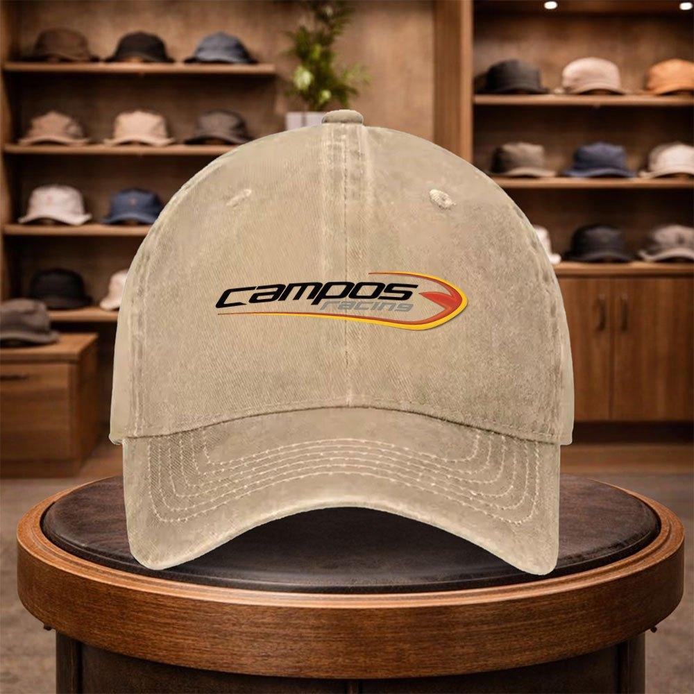 Campos Racing Printed Baseball Cap Casual Snapback Fashion Hat Adjustable Outdoor Leisure Cap for All Seasons Ideal for Tr