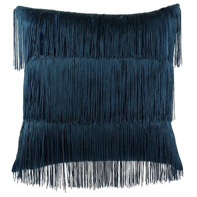 [Q4407] - Blue 'Charleston' Velvet Cushion - 40 Cm