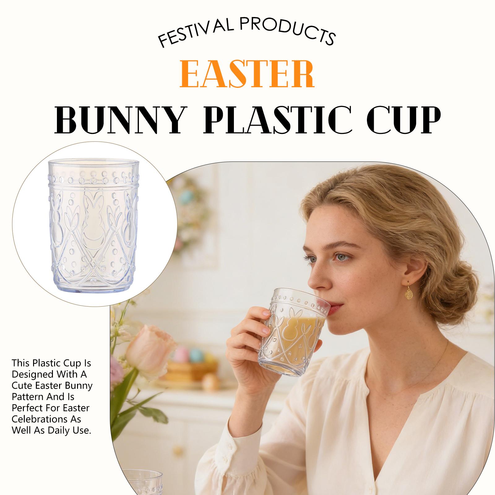 

This Plastic Cup Is Designed With A Cute Easter Bunny Pattern And Is Perfect For Easter Celebrations As Well As Daily Use. One Size
