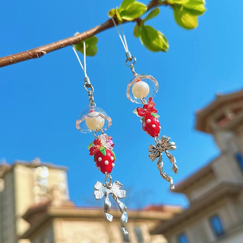 Niedlicher Windspiel-Anhänger Schlüsselanhänger Handy-Lanyard Kawaii Taschen-Schlüsselanhänger Dekorative Accessoires Heimdekorationen