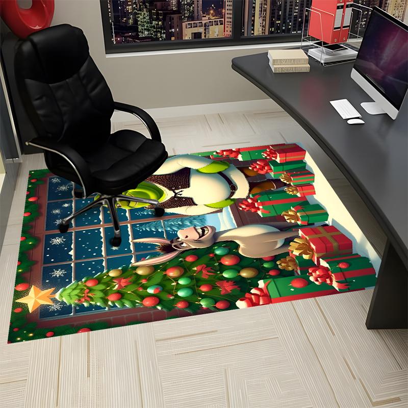 Shrek Printed Carpet, Rug for Office Chair Living Room Bedroom Kitchen Room Decor Gifts.