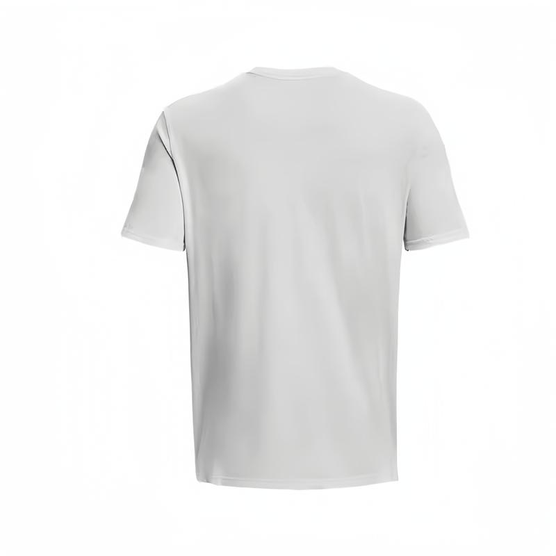 Under Armour Elevated Letter Print Wash Training Short Sleeve T-Shirt Men Tops Gray 1379552-014