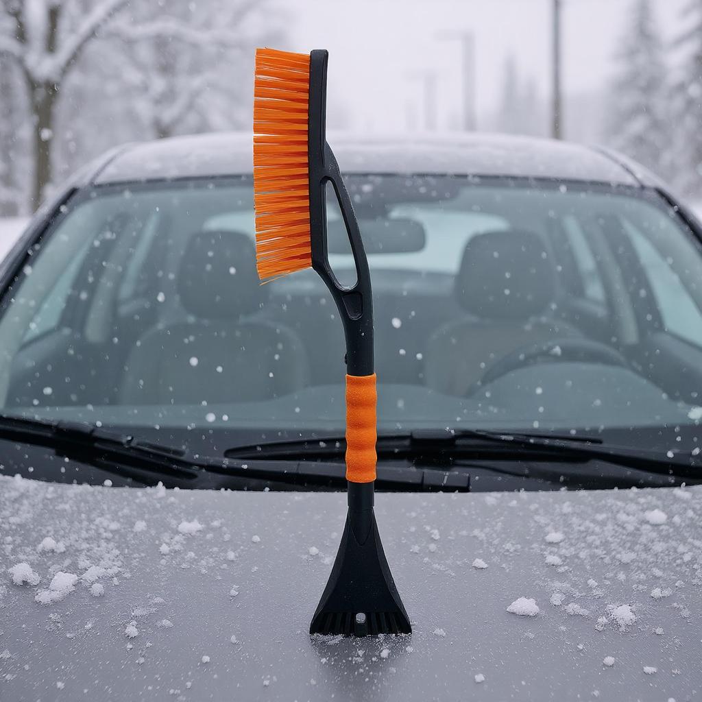 Car Snow Brush Outdoor Car Window Windshield Snow Ice Brush Shovel With Ergonomic Grip For Vehicle Glass Snowy Day Outdoor