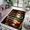 Colorful Rock Guitar Pattern Carpet for Living Room Bedroom Sofa Home Decor Non Slip Floor Mat Large Size Luxury Gift