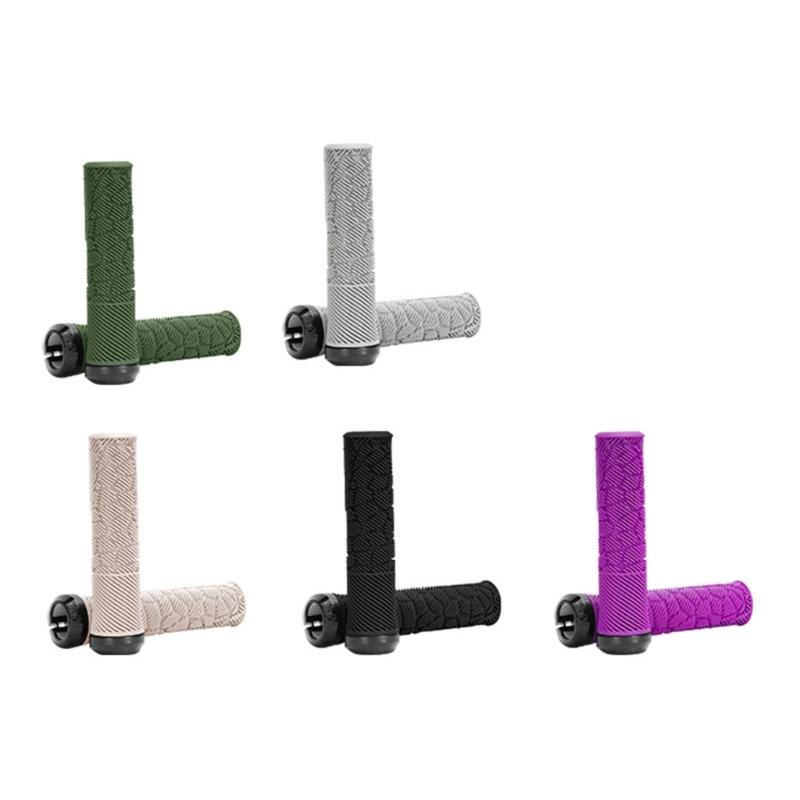 1Pair Ergonomic Bicycles Handle Grips Replacement Rubber Shock Absorption Handlebar Cover Easy to Installation