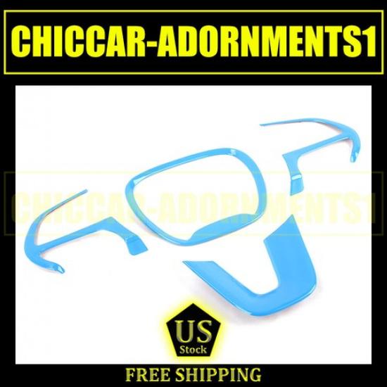 Console Steering Wheel Control Cover Trim For Dodge ChargerDurango 15+ Blue ABS