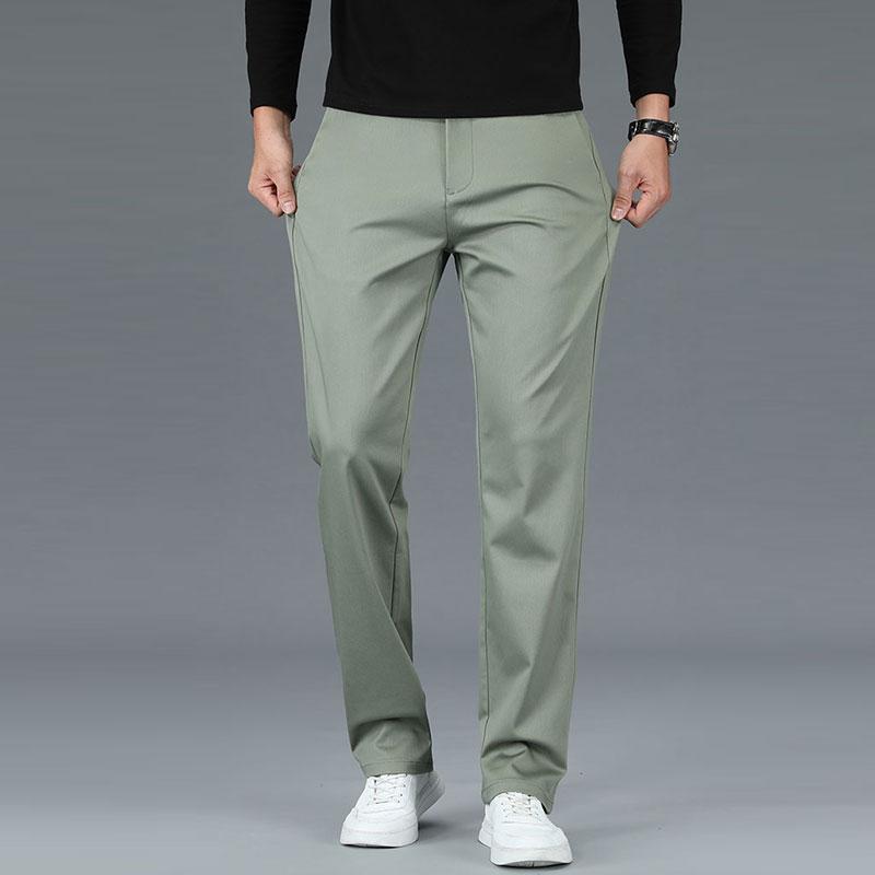 Four season comfortable men's casual pants without ironing