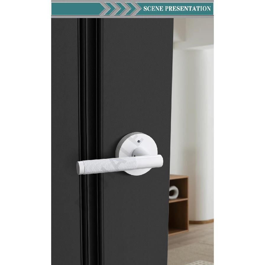 American Simple Black Bathroom Lock Bathroom Home Interior Bathroom Door Handle Wooden Door Lock Knurled Privacy Lock Thread Lock3