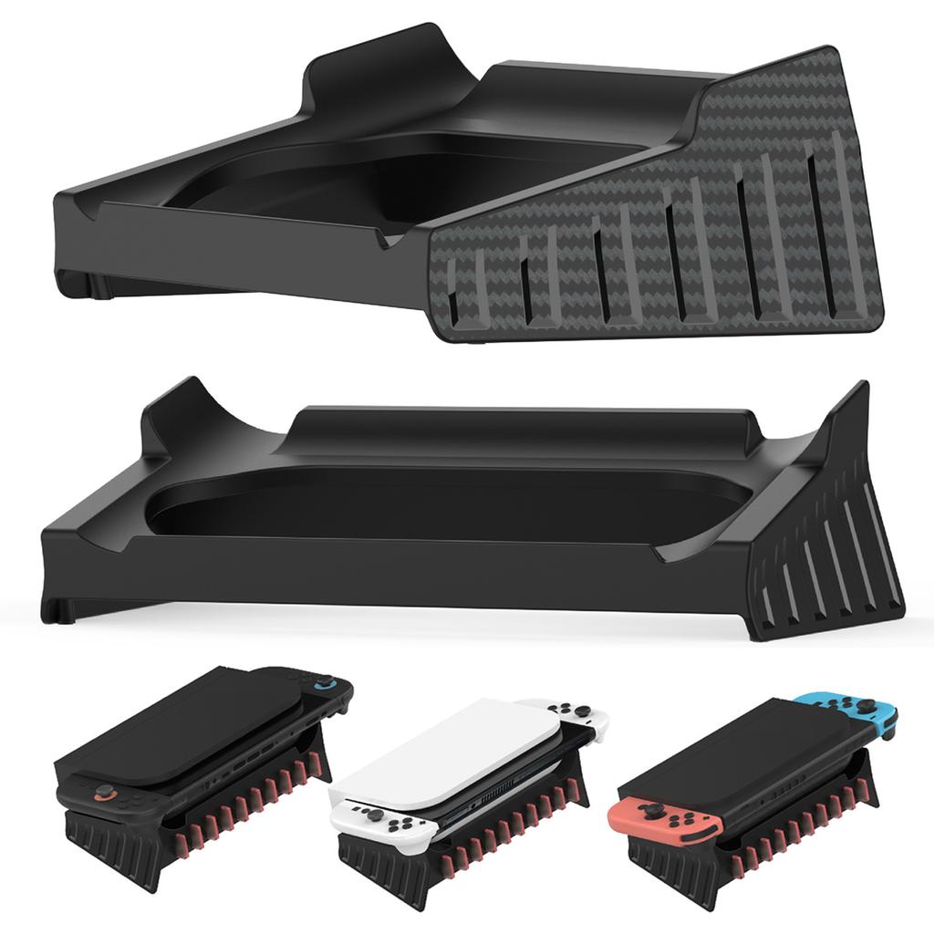 For Nintendo Switch 2/OLED/NS Game Console Horizontal Stand Dock w/Game Card Slot Universal Host Storage Holder Game Accessories