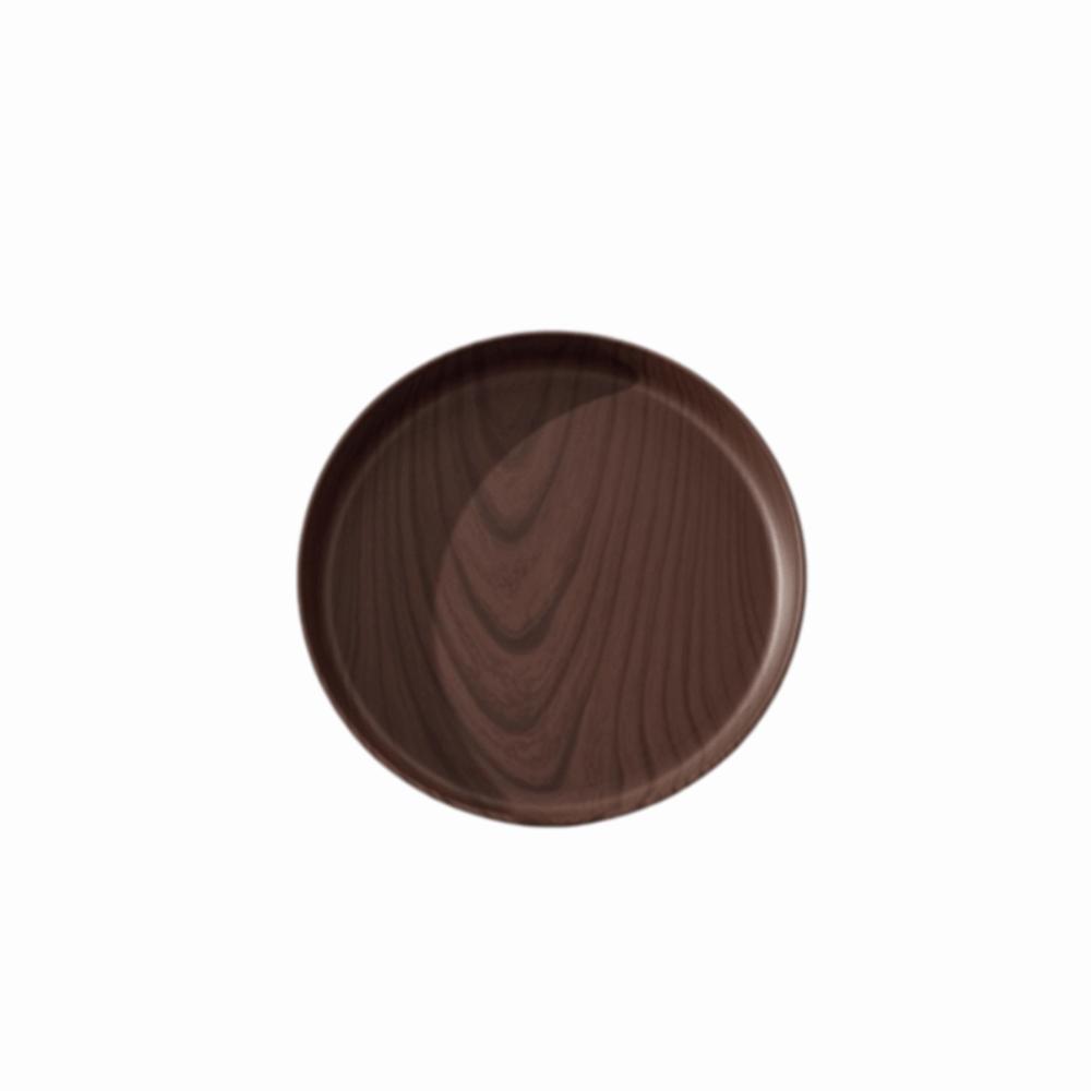 20/26/32/38cm Imitation Wooden Tray Round Shape Food Tray Imitation Wooden Serving Tray  Home Use