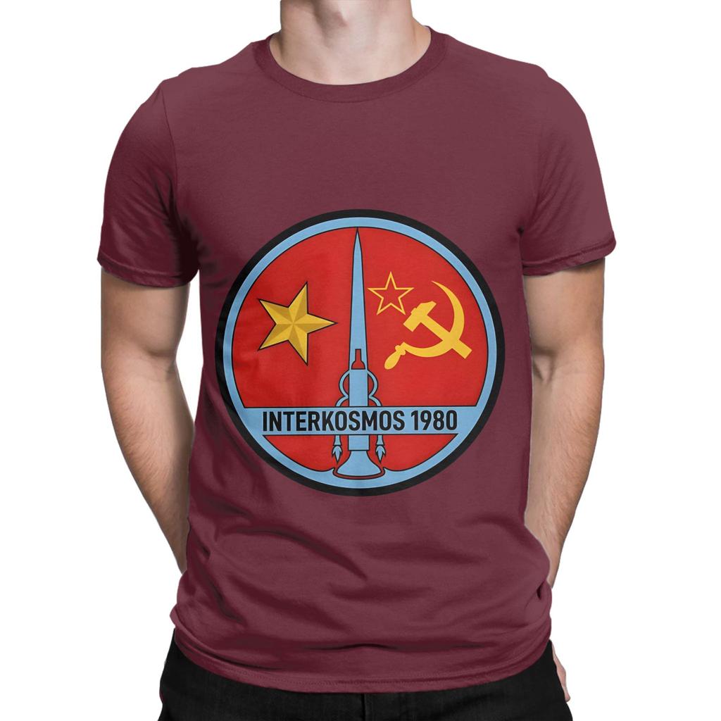 Interkosmos 1980 Soviet Space Mission Emblem Novelty 100 Cotton TShirt interkosmos Tees Tops For Unisex