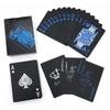 1 Sada Vodotěsná Čistě Černá Plastová Pokerová Stolní Hra Karta PVC Magická Hrací Karta
