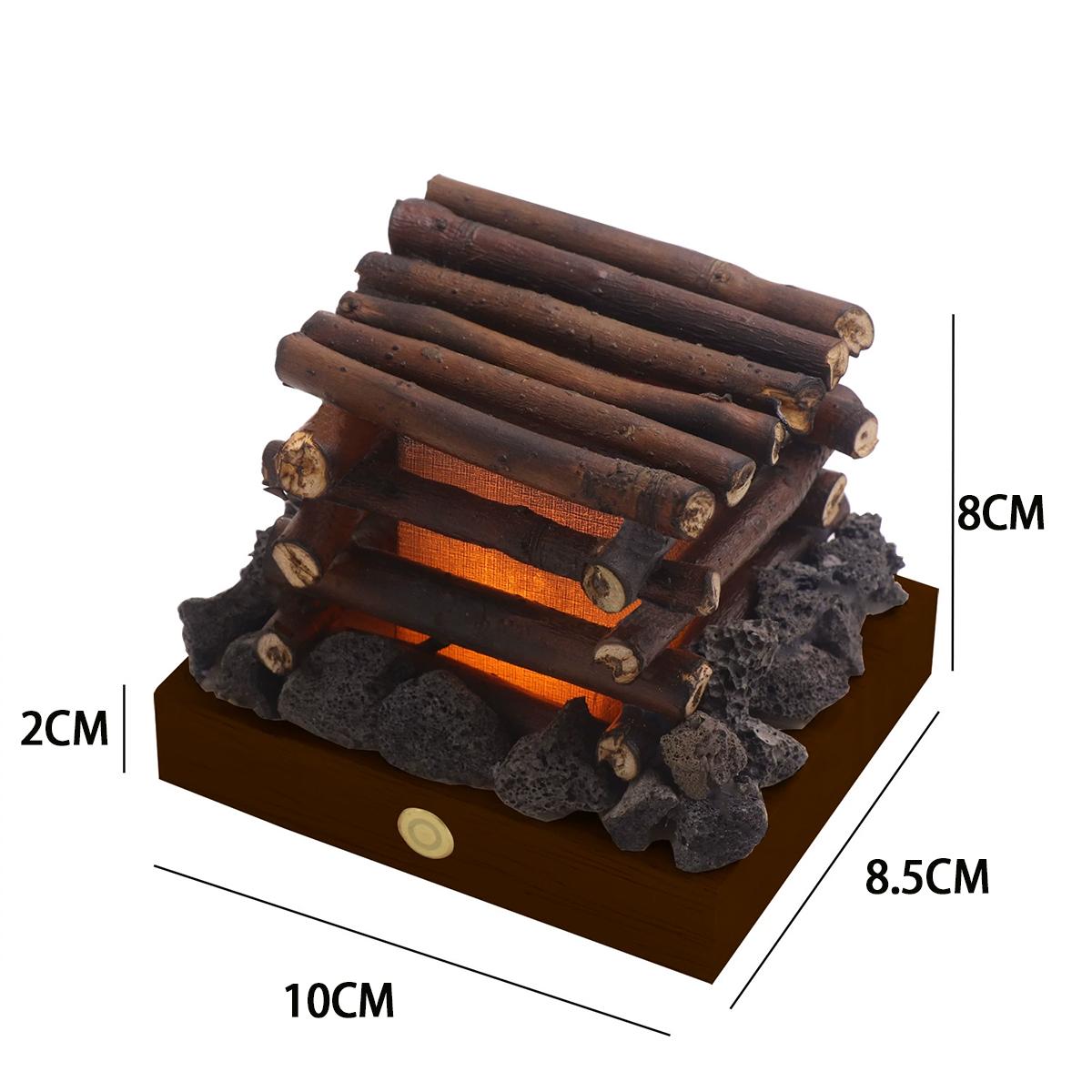 

1PC Mini LED Campfire Ornament Scaled-down Outdoor Scene Prop Model Decor Ornament Handmade DIY Bonfire Tabletop Ornament