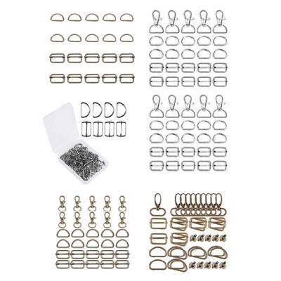 Adjustable Slide Buckles D-Rings Metal Buckles Hardware Buckles Set for Sewing