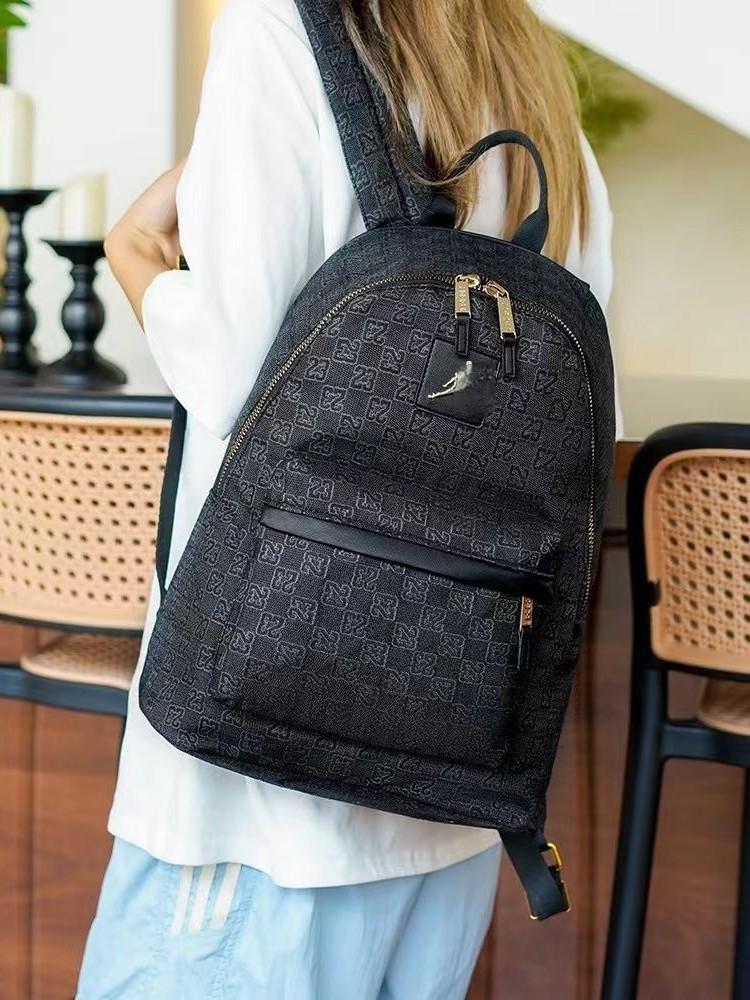 AJ Flying Man 23 Checkerboard Large Capacity Backpack for Travel & Students