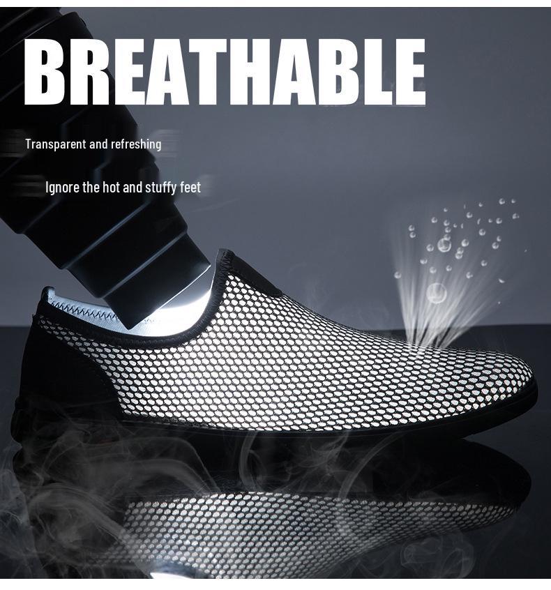 Men's Summer Sports Style Casual Mesh Shoes - Breathable, Trendy, Soft Sole