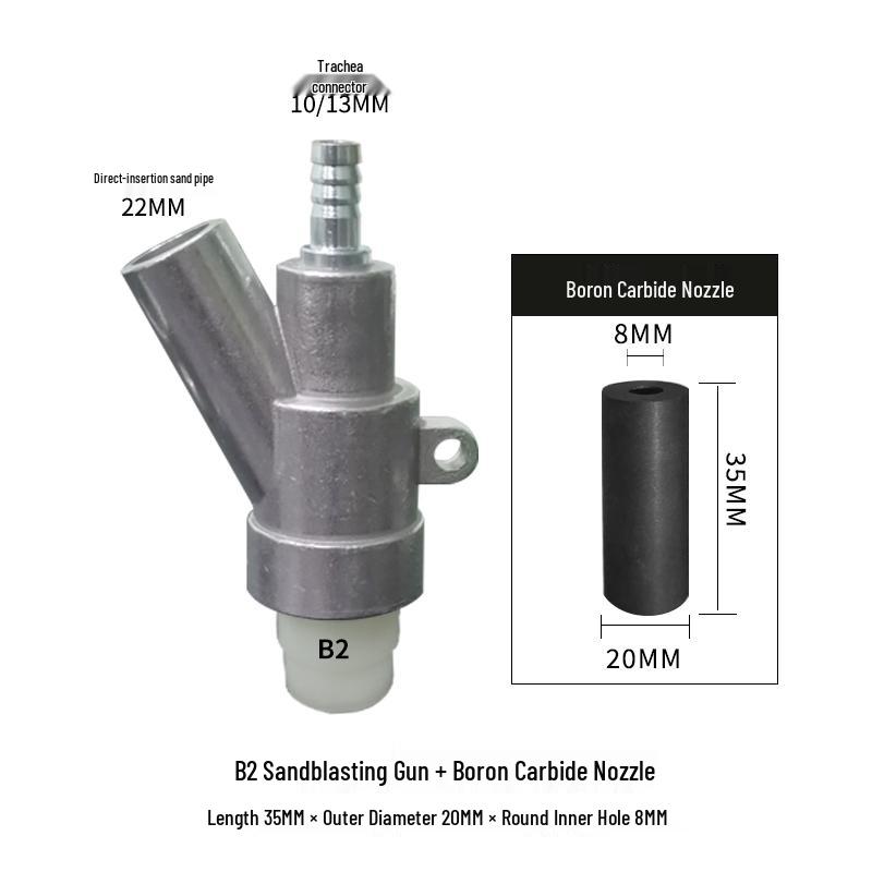 Type B Boron Carbide Sandblasting Nozzle for Manual & Automatic Rust Removal Machines
