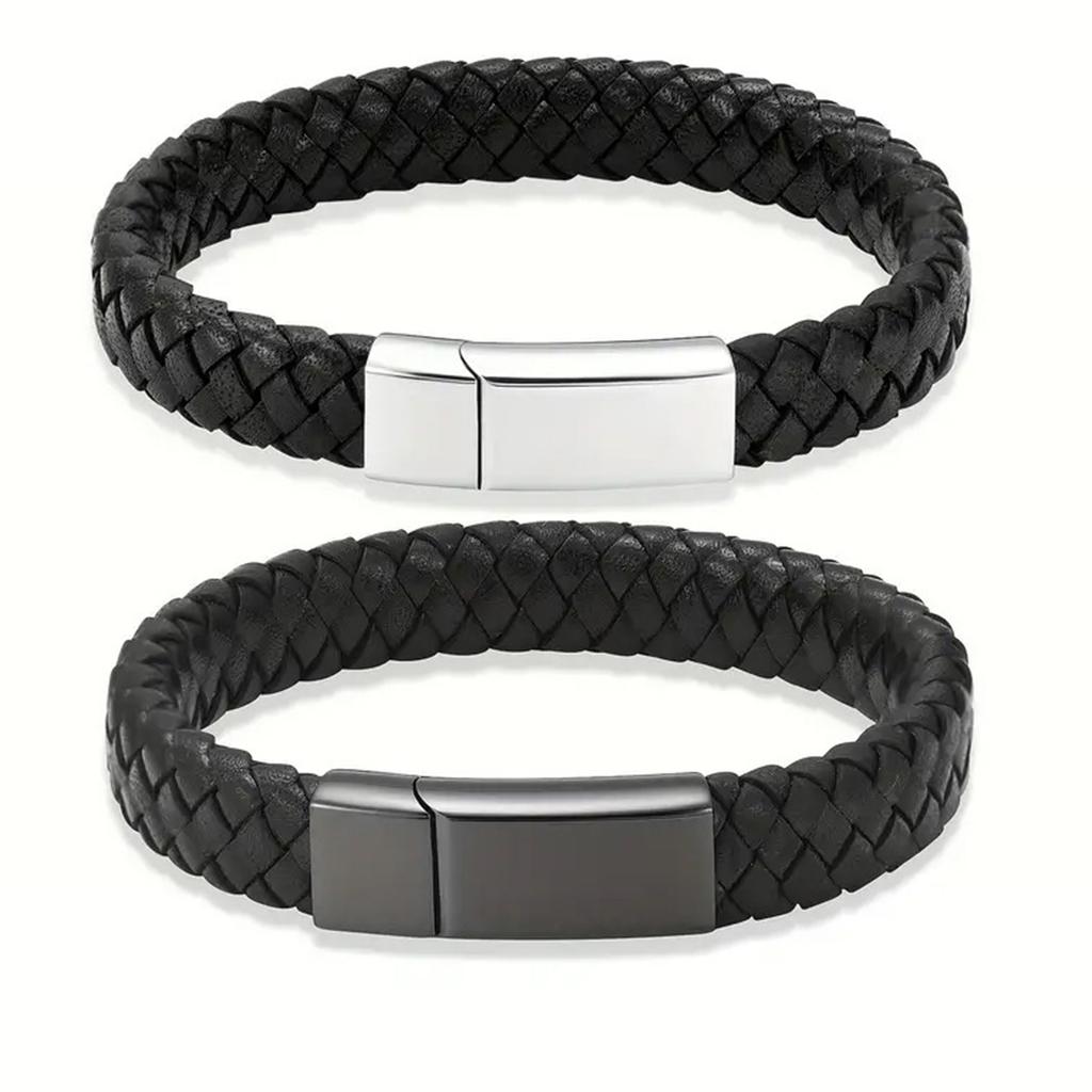 Adjustable Cremation Bracelet for Ashes 2PCS Memorial Keepsake Braided Urn Bracelet Memory Jewelry For Men And Women