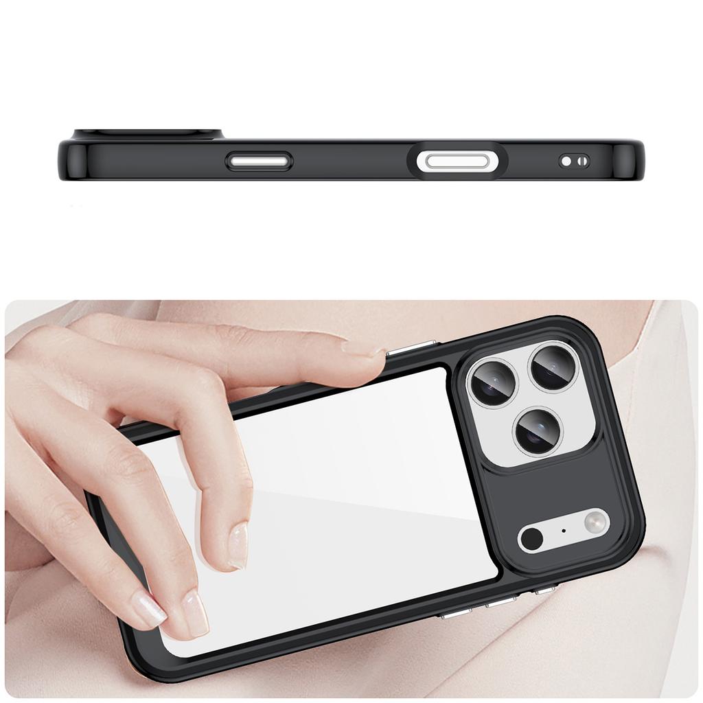 Etui case pokrowiec na iPhone 17 Pro Outer Space - czarne przezroczyste