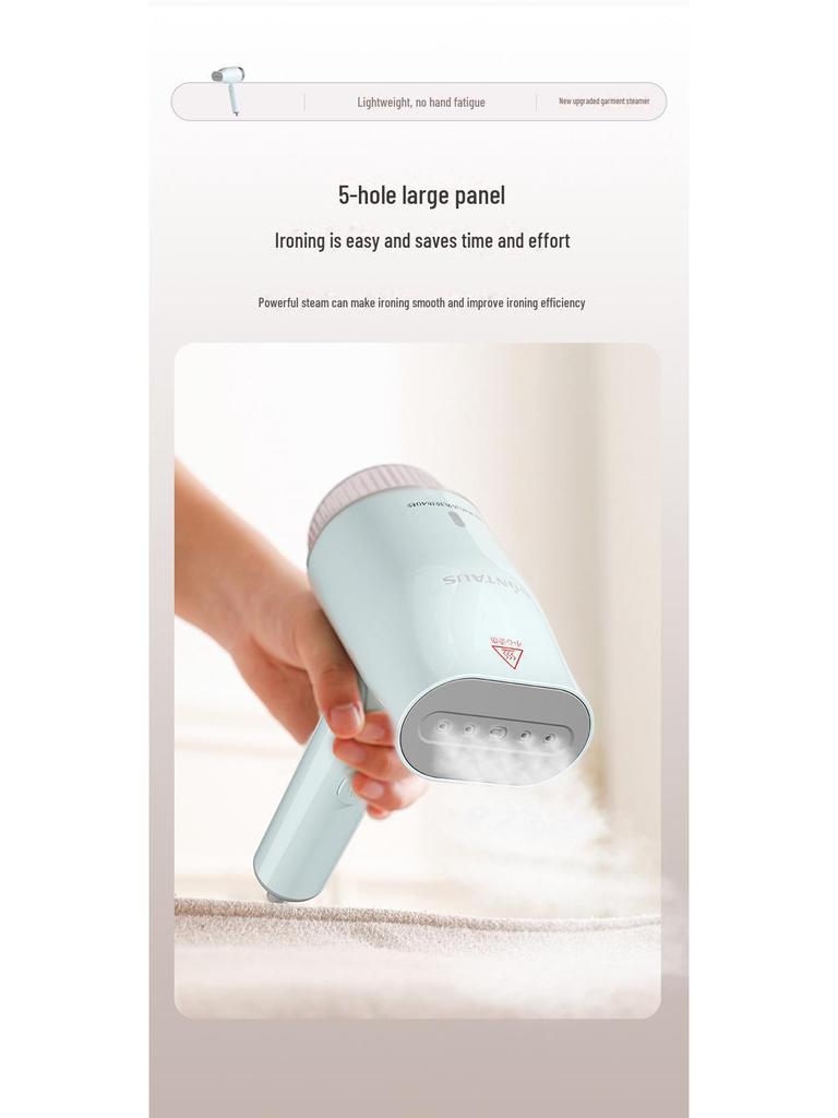 Portable Handheld Garment Steamer: Mini Travel Steam Iron Brush for Home and Cross-border Use