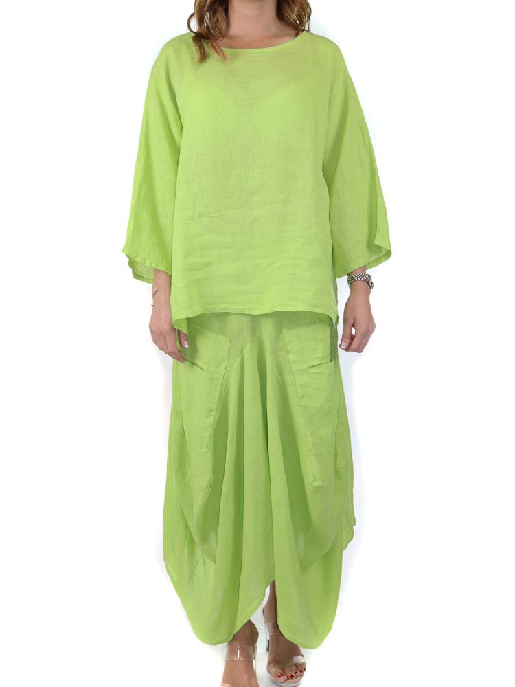 Women's Casual Two-Piece Set Loose Top with Wide Leg Pants In Multiple Colors