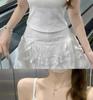 Women's Plus Size Lace Trim Cotton Camisole - Spring/Summer Sleeveless Slimming Base Layer Top