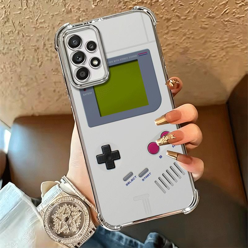 Game Console Trend Pattern Plating Phone Case For Samsung A17 A07 A37 A57 A16 A56 A15 A55 A14 A54 A13 A53 A26 A36 A25 A35 A24 A3