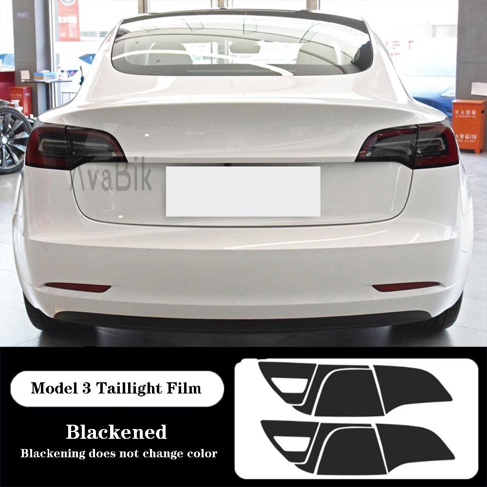 PPF Headlight & Taillight Film For Tesla Model 3 2016- Black Transparent Anti-scratch Self-healing TPU Protection Stickers