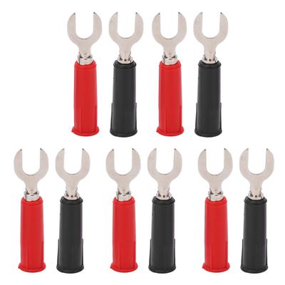 10Pcs J.20019 6mm U Shaped Plug High Pressure Resistant U Type To Banana Plug Adapter with 4mm Jack