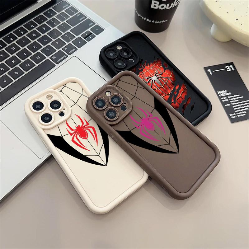 Spiderman LOGO Phone Case For iPhone 17E 11 12 13 14 15 16 17 Pro Max Fundas iPhone For 17 Air Plus 16e 13 Silicone Back Cover
