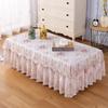 Lace Tablecloth Refinement Red Rectangular Dining Coffee Table Cover Cloth Living Room Home Decoration European-style Dust Cover
