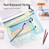 Transparent Waterproof A4 PVC Mesh File Bag for Invoice and Receipt Storage