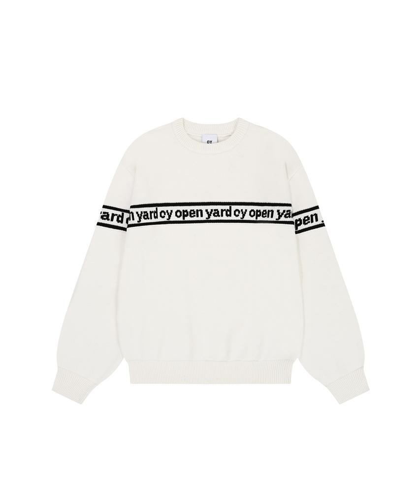 OHY Opyd Line Logo Knit - Cream