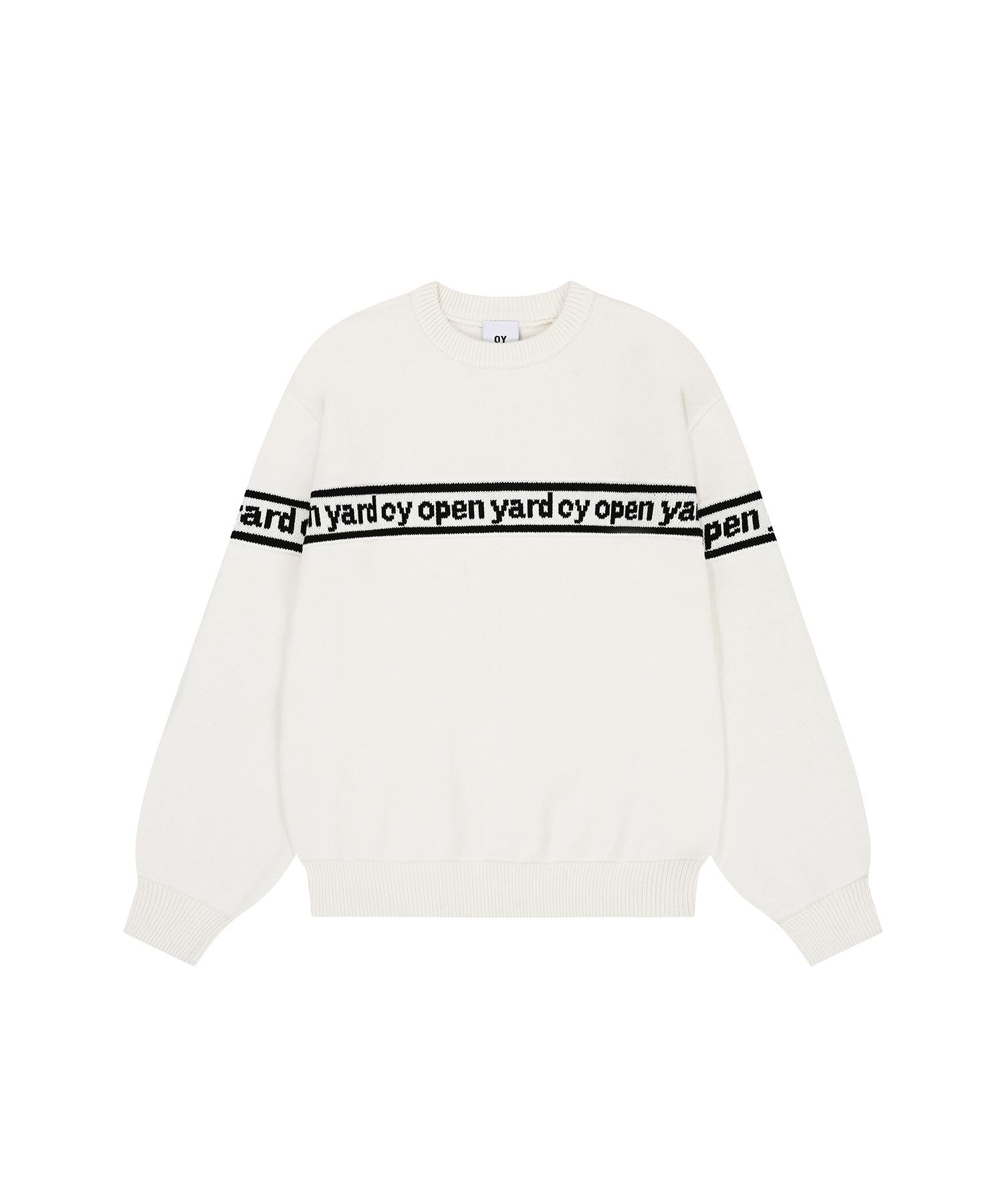 Oy Opyd Line Logo Knit - Cream 2