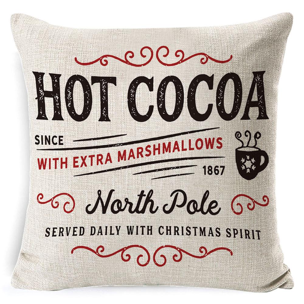 Christmas Pillow Case Christmas Light Luxury High-end Pillow Family Bed Pillow Case Home Cushion Bed Pillow