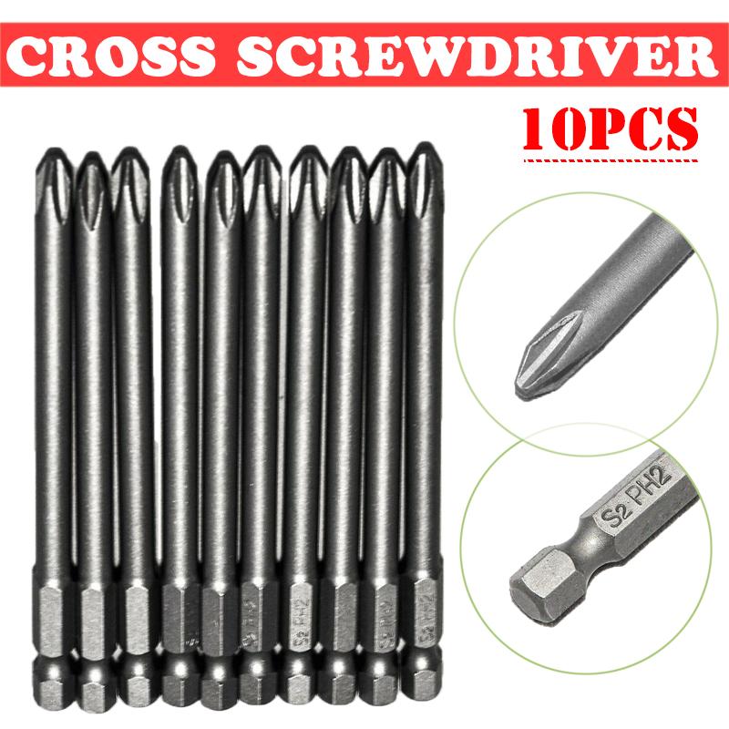 

PDTO 10 шт. 100 мм 1/4 дюйма с хвостовиком Phillips Head PH2 отвертки магнитные дрели