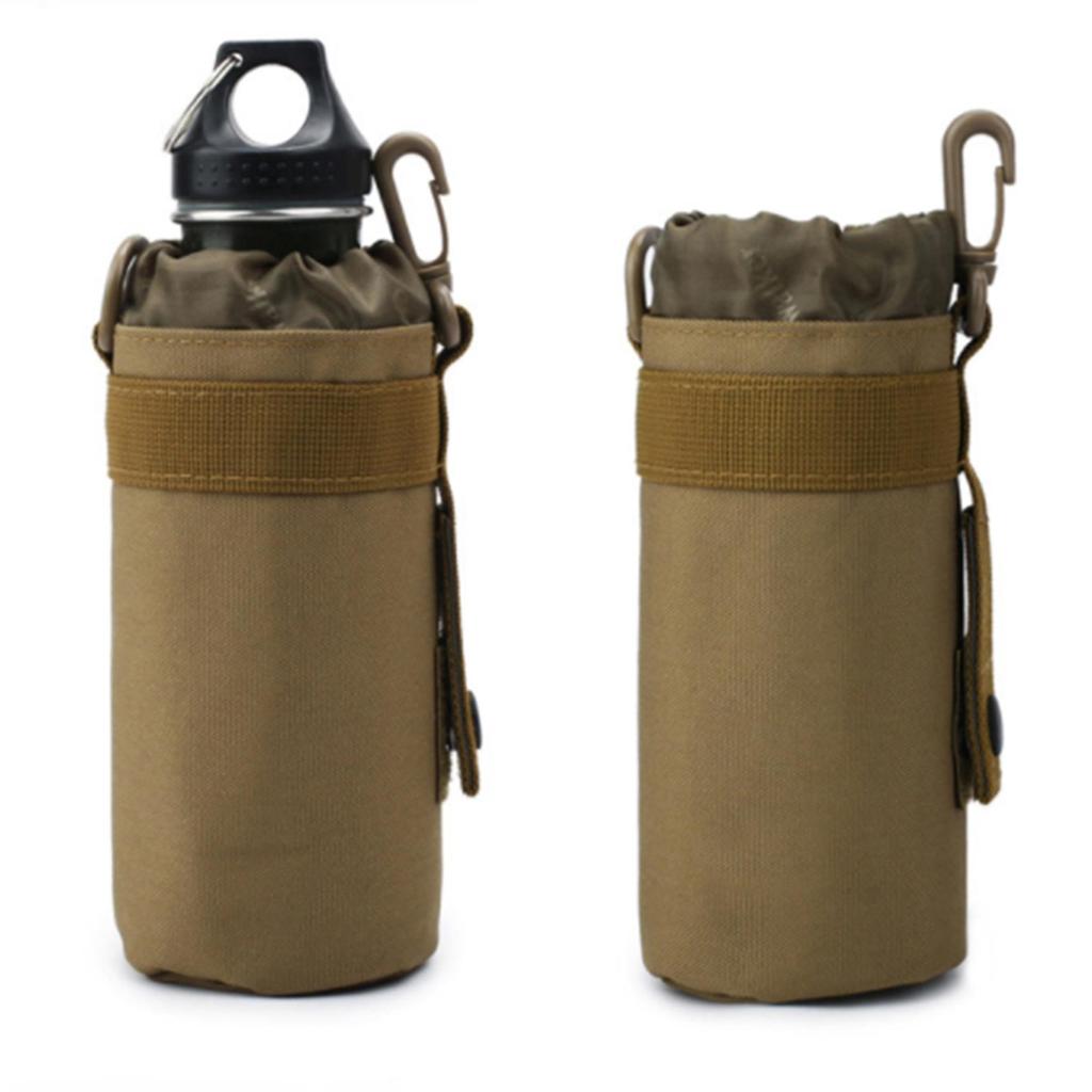 1pc Tactical Water Bottles Pouch Case Outdoor Activity Active Camouflage Drawstring Lightweight Water Bottle Pouch Holder For Backpack
